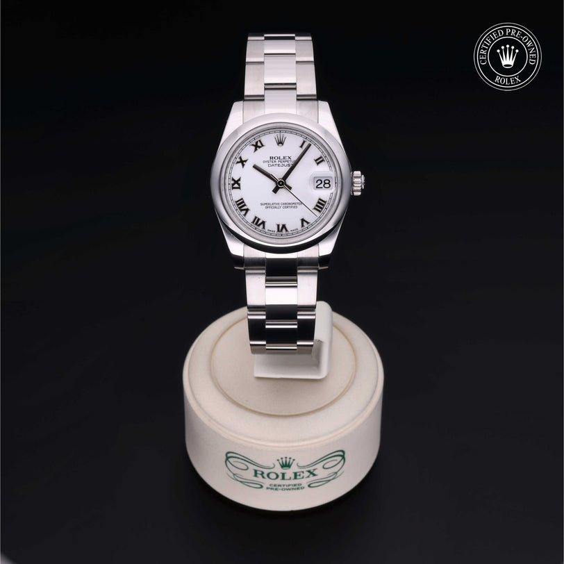Rolex Certified Pre-owned Lady Datejust M178240-0010 front on black background