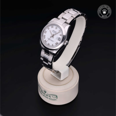 Rolex Certified Pre-owned Lady Datejust M178240-0010 front on black background