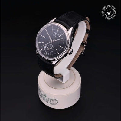 Rolex Certified Pre-owned Cellini M50529-0005 front on black background