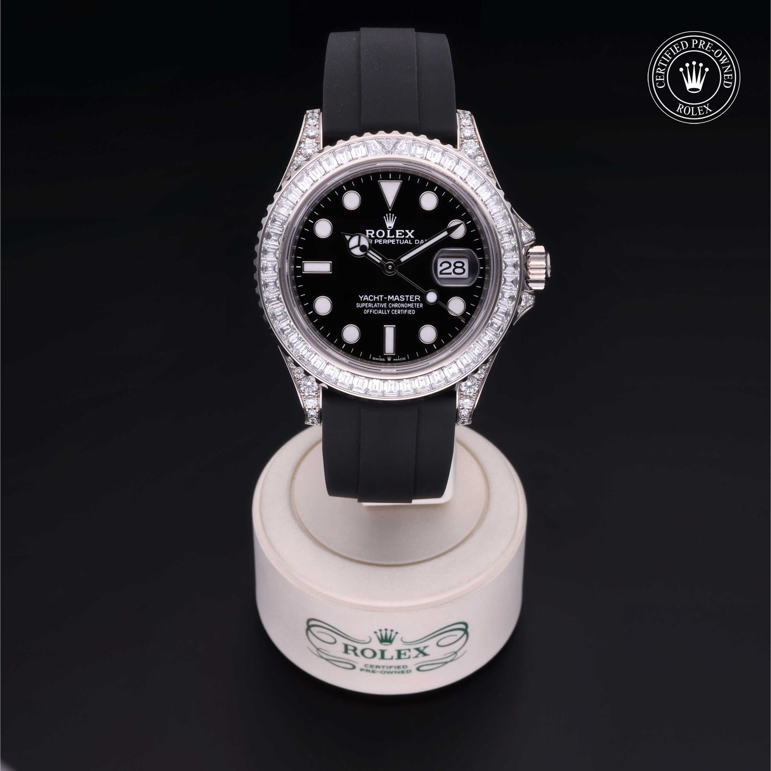 Rolex Certified Pre-owned Yacht-Master M226679TBR-0003 front on black background