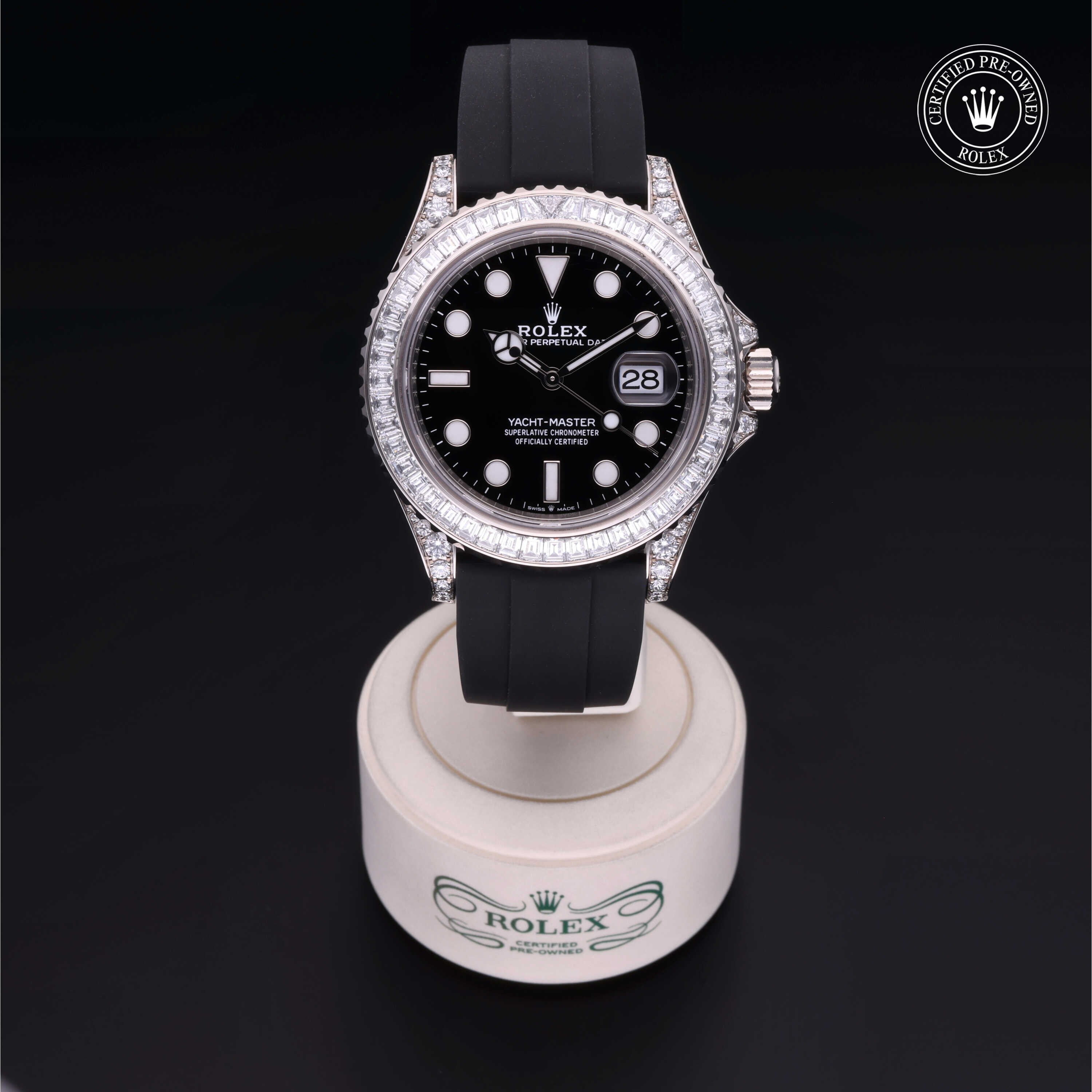 Rolex Certified Pre-owned Yacht-Master M226679TBR-0003 front on black background