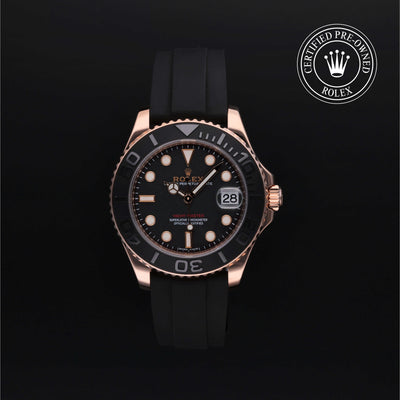 Rolex Certified Pre-owned Yacht-Master M268655-0002 front on black background