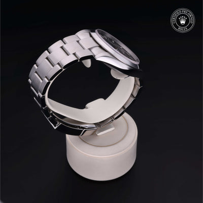 Rolex Certified Pre-owned Explorer M224270-0001 front on black background