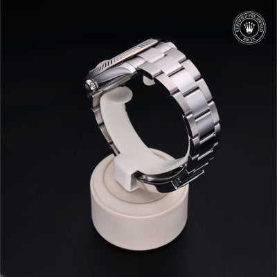 Rolex Certified Pre-owned Datejust M126334-0005 front on black background