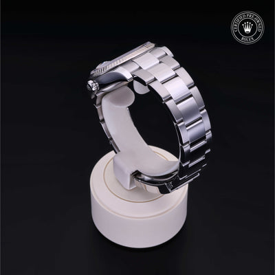 Rolex Certified Pre-owned Datejust M116234-0133 front on black background