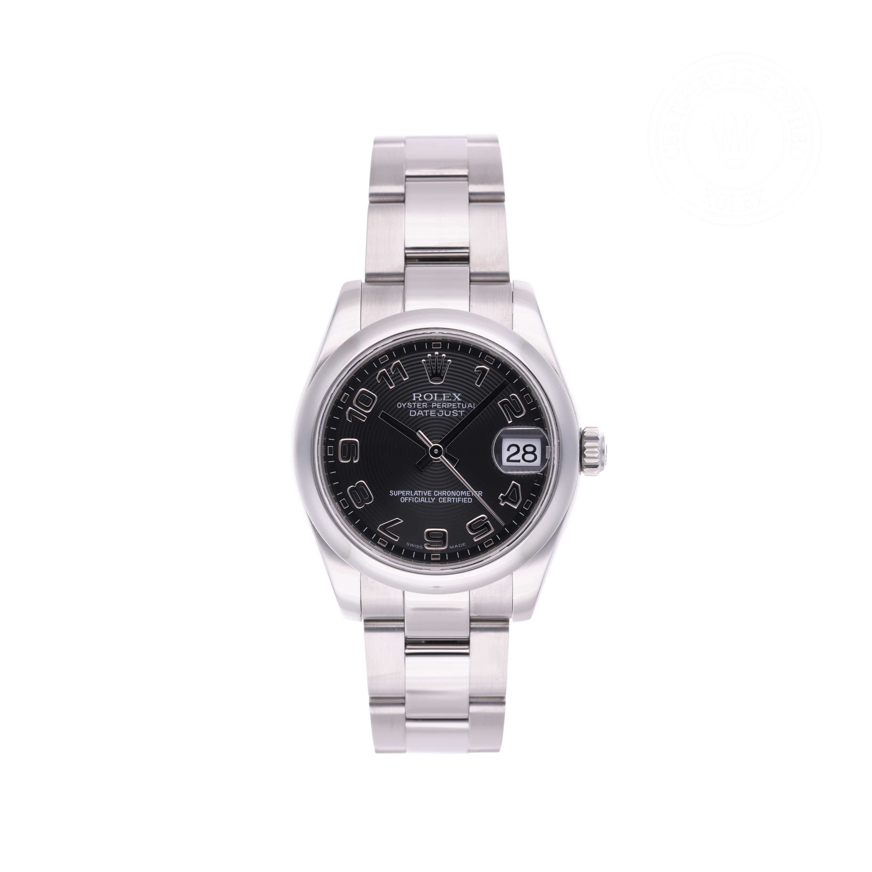 Rolex Certified Pre-owned Lady Datejust M178240-0011 front on white background