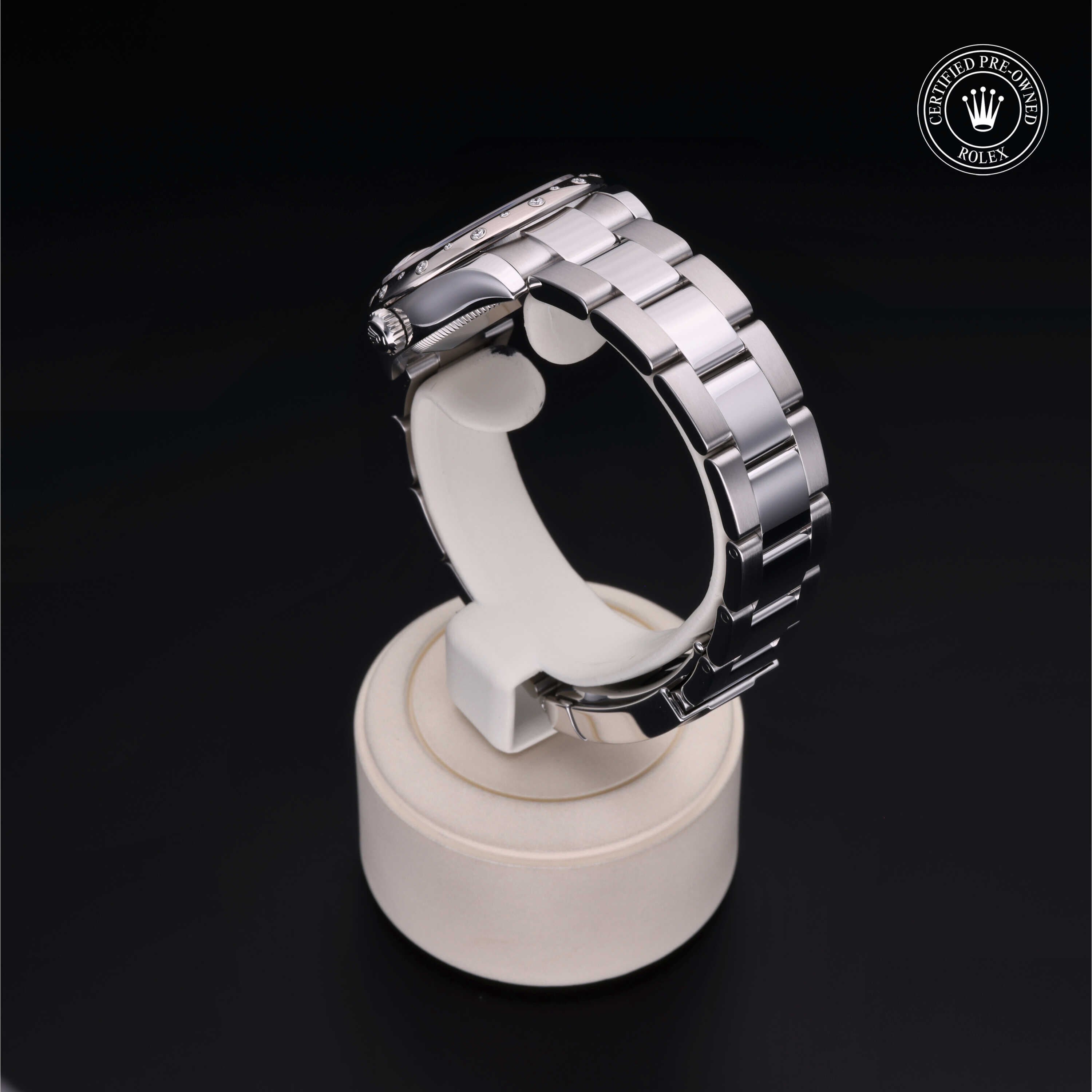 Rolex Certified Pre-owned Lady Datejust M178344-0012 front on black background