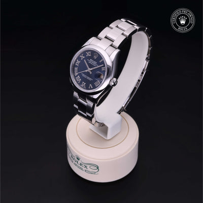 Rolex Certified Pre-owned Lady Datejust M278240-0017 front on black background