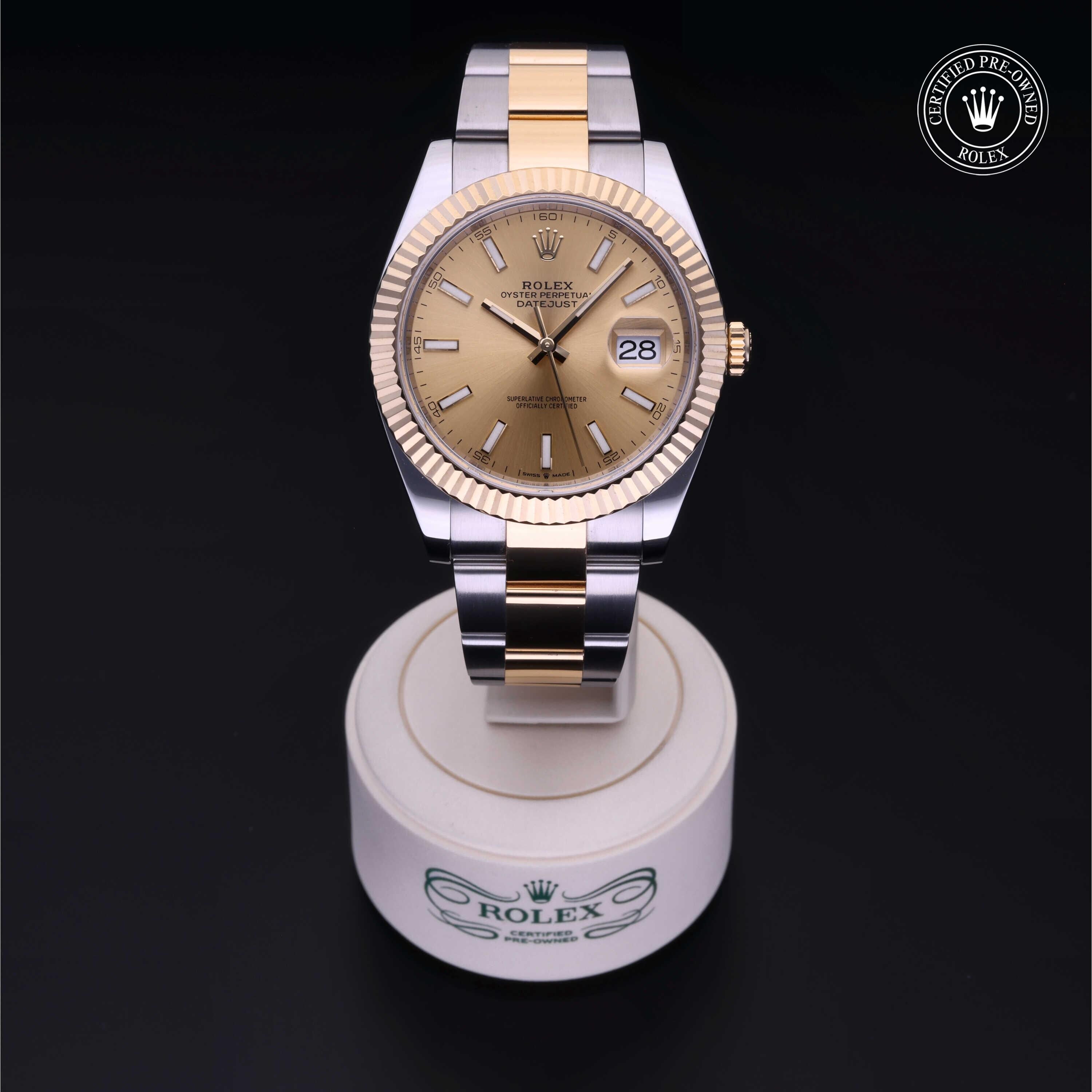 Rolex CPO Datejust M126333 front on white background