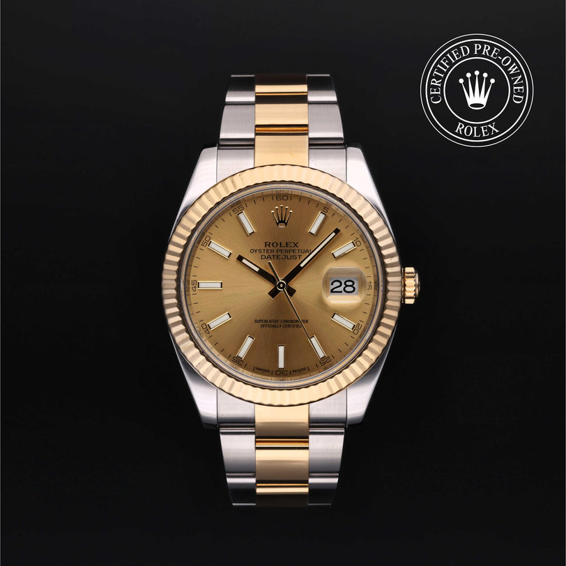 Rolex CPO Datejust M126333 front on white background