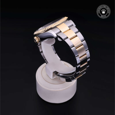 Rolex Certified Pre-owned Sky-Dweller M326933-0001 front on black background