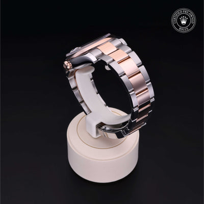 Rolex Certified Pre-owned Datejust M116201-0087 front on black background