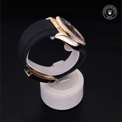 Rolex Certified Pre-owned Sky-Dweller M326238-0009 front on black background