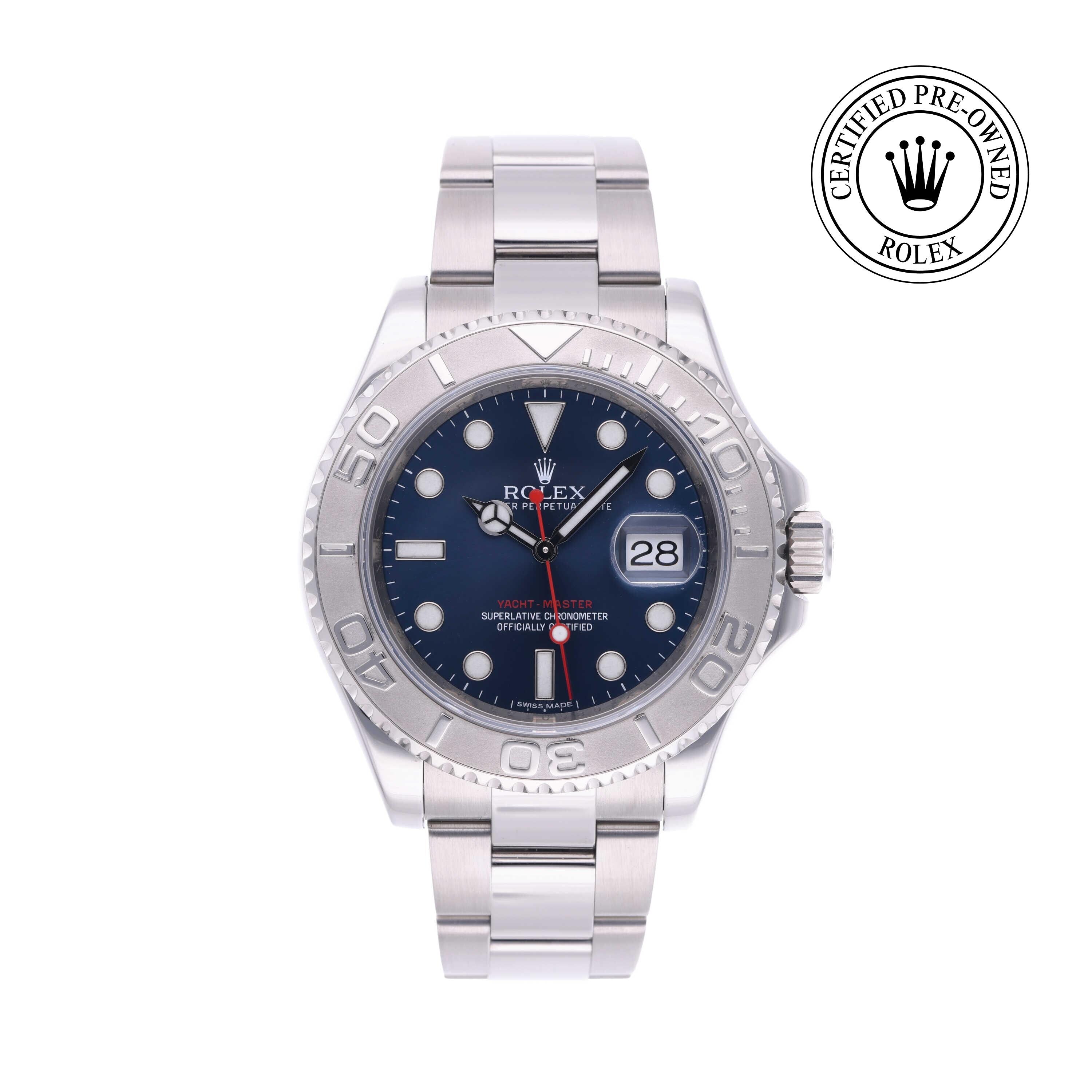 Rolex CPO Yacht-Master M116622 front on white background