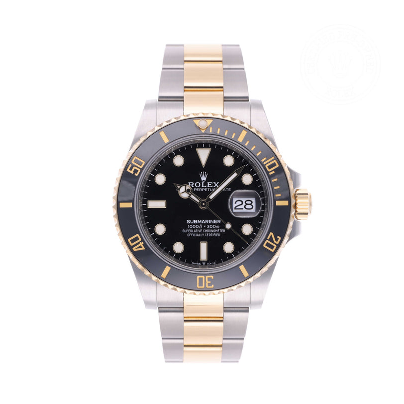 Rolex Certified Pre-owned Submariner M126613LN-0002 front on white background