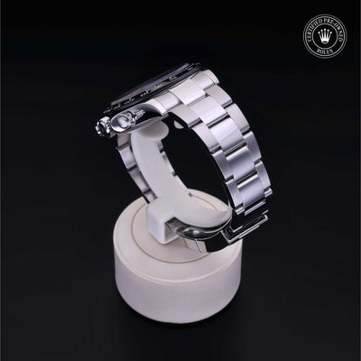 Rolex Certified Pre-owned Daytona M116500LN-0002 front on black background