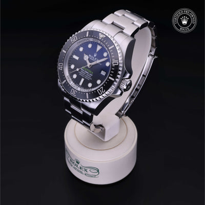 Rolex Certified Pre-owned Sea-Dweller M126660-0002 front on black background