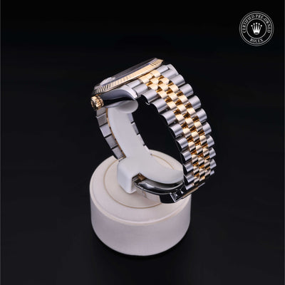 Rolex Certified Pre-owned Datejust M126233-0031 front on black background