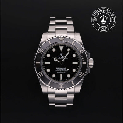 Rolex Certified Pre-owned Submariner M114060-0002 front on black background
