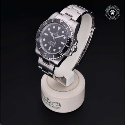 Rolex Certified Pre-owned Submariner M114060-0002 front on black background
