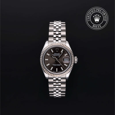 Rolex Certified Pre-owned Lady Datejust M279174-0011 front on black background