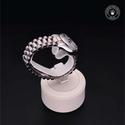 Rolex Certified Pre-owned Lady Datejust M179179-0003 front on black background