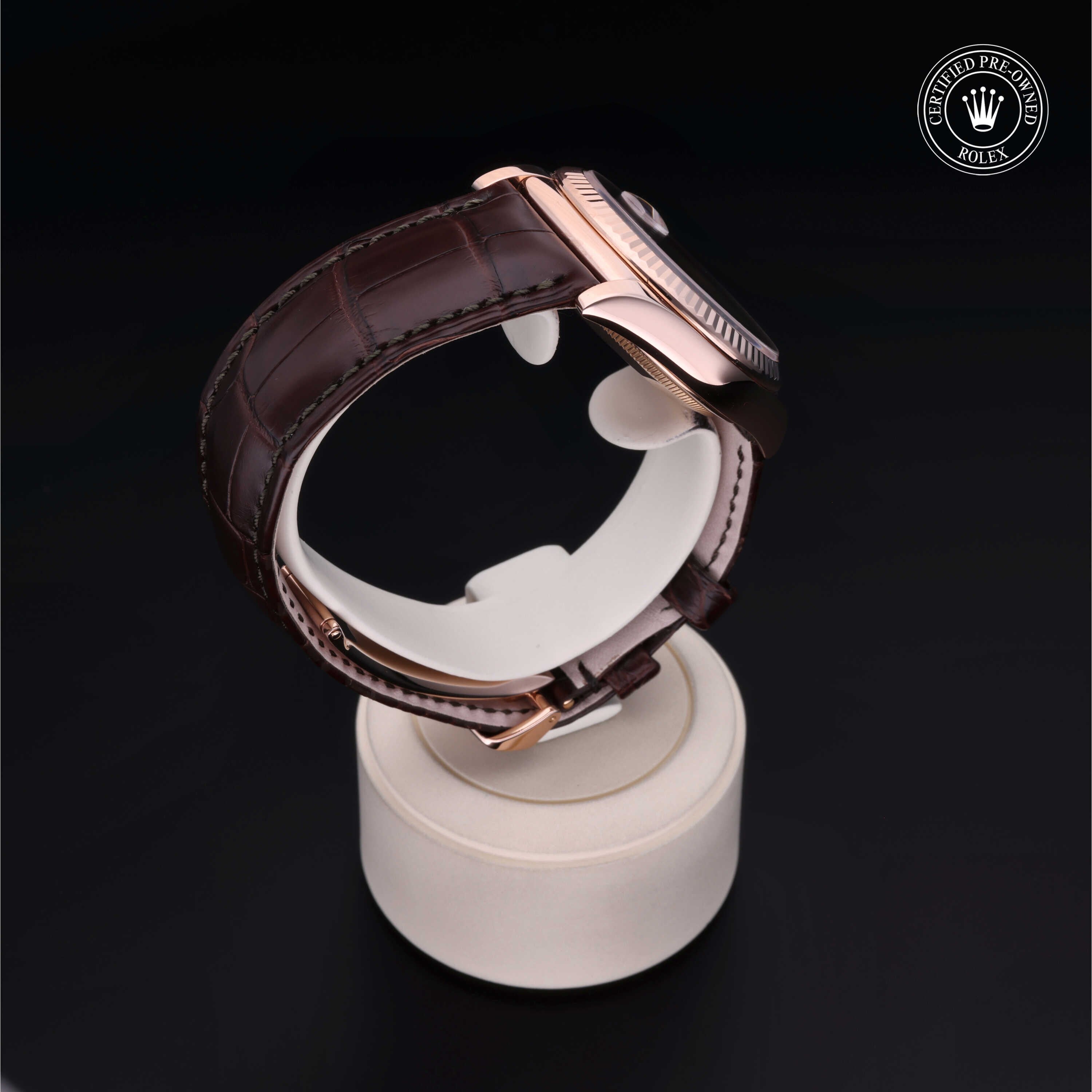 Rolex Certified Pre-owned Day-date M118135-0003 front on black background