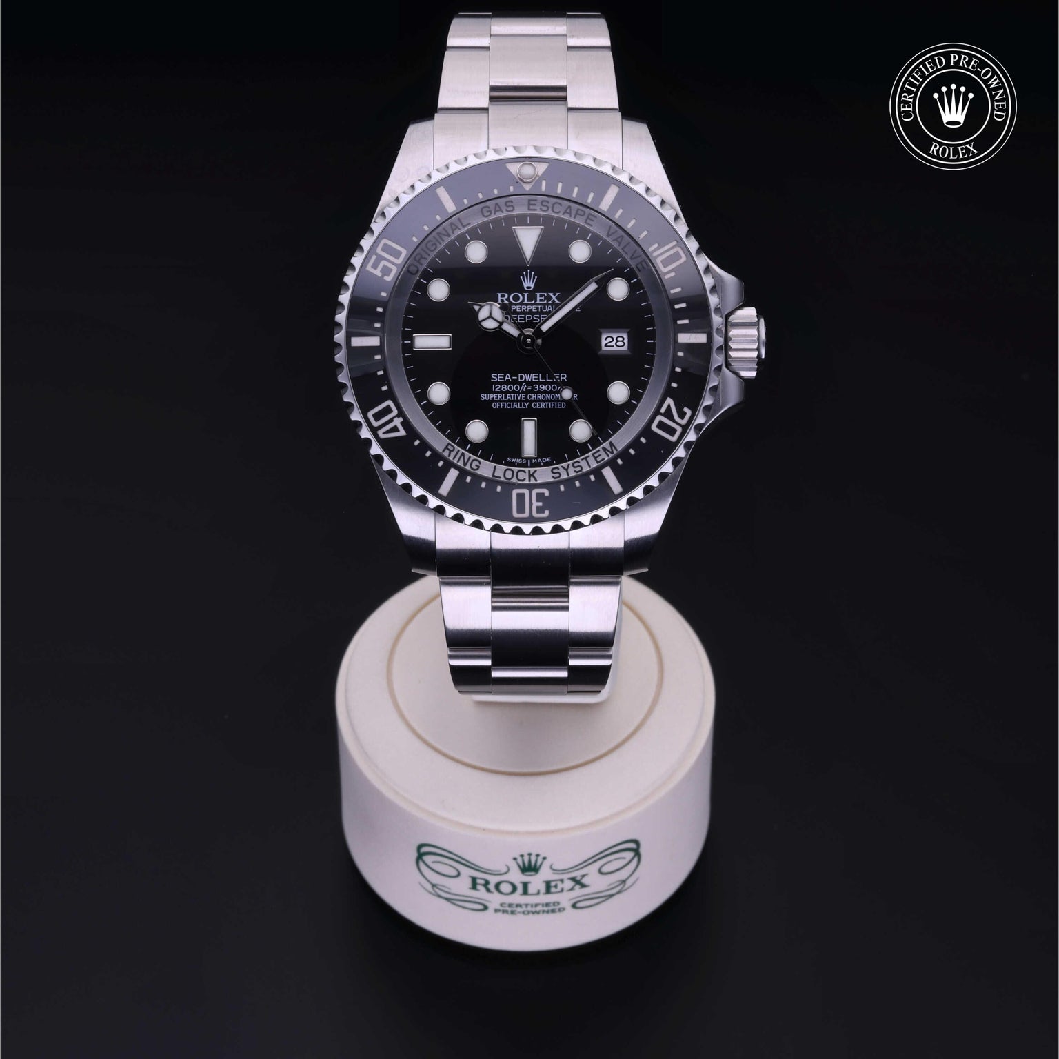Rolex CPO Sea-Dweller M116660 front on white background