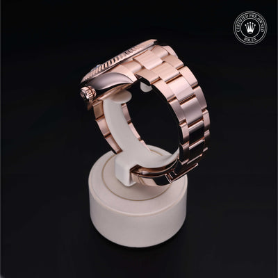 Rolex Certified Pre-owned Sky-Dweller M326935-0007 front on black background