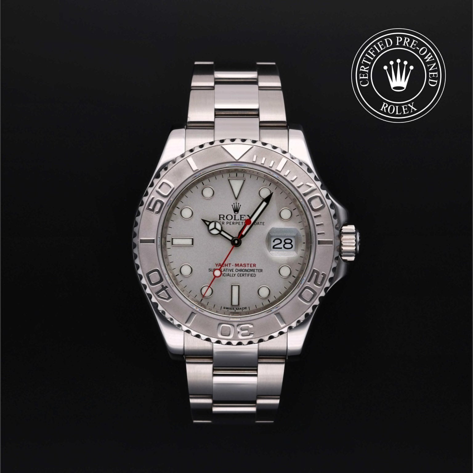 Rolex CPO Yacht-Master M116622 front on white background