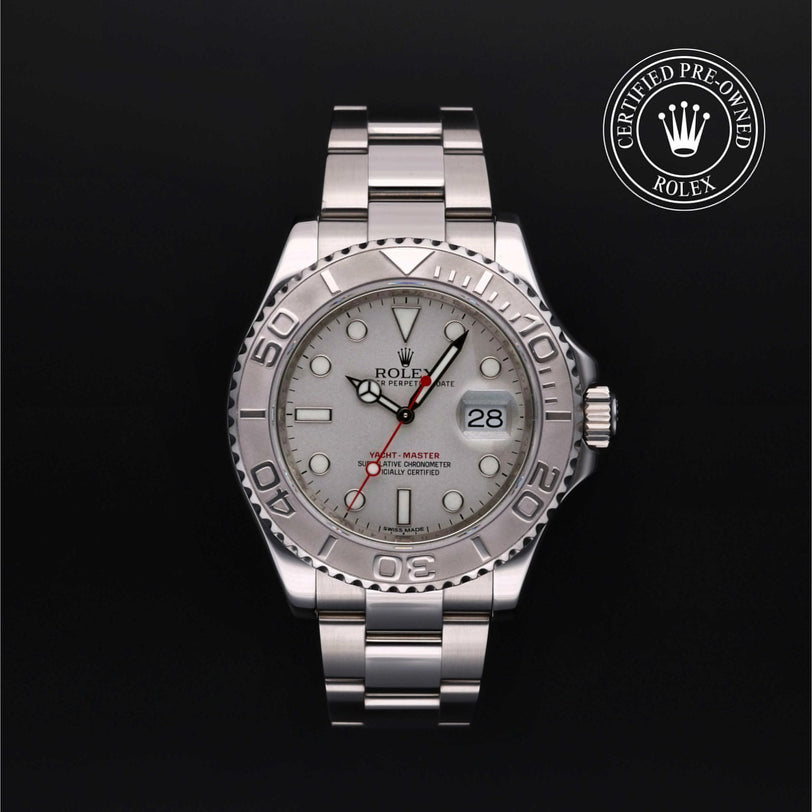 Rolex CPO Yacht-Master M116622 front on white background