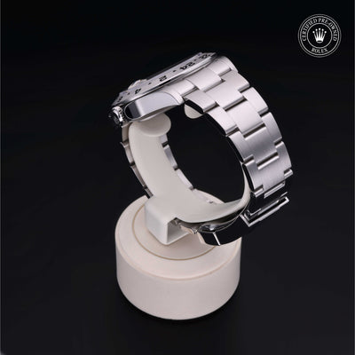 Rolex Certified Pre-owned Explorer M226570-0002 front on black background
