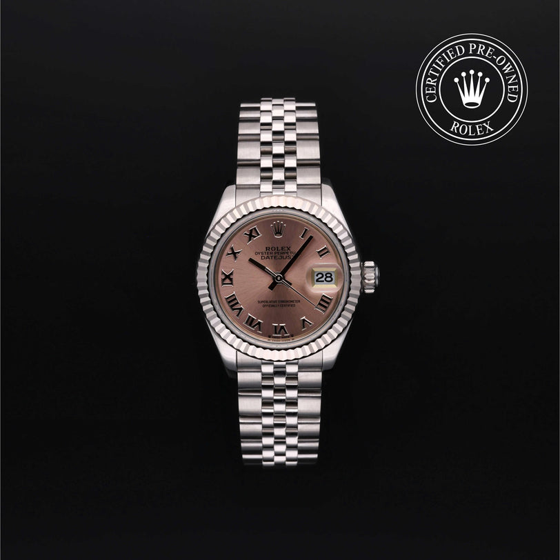 Rolex Certified Pre-owned Lady Datejust M279174-0017 front on black background