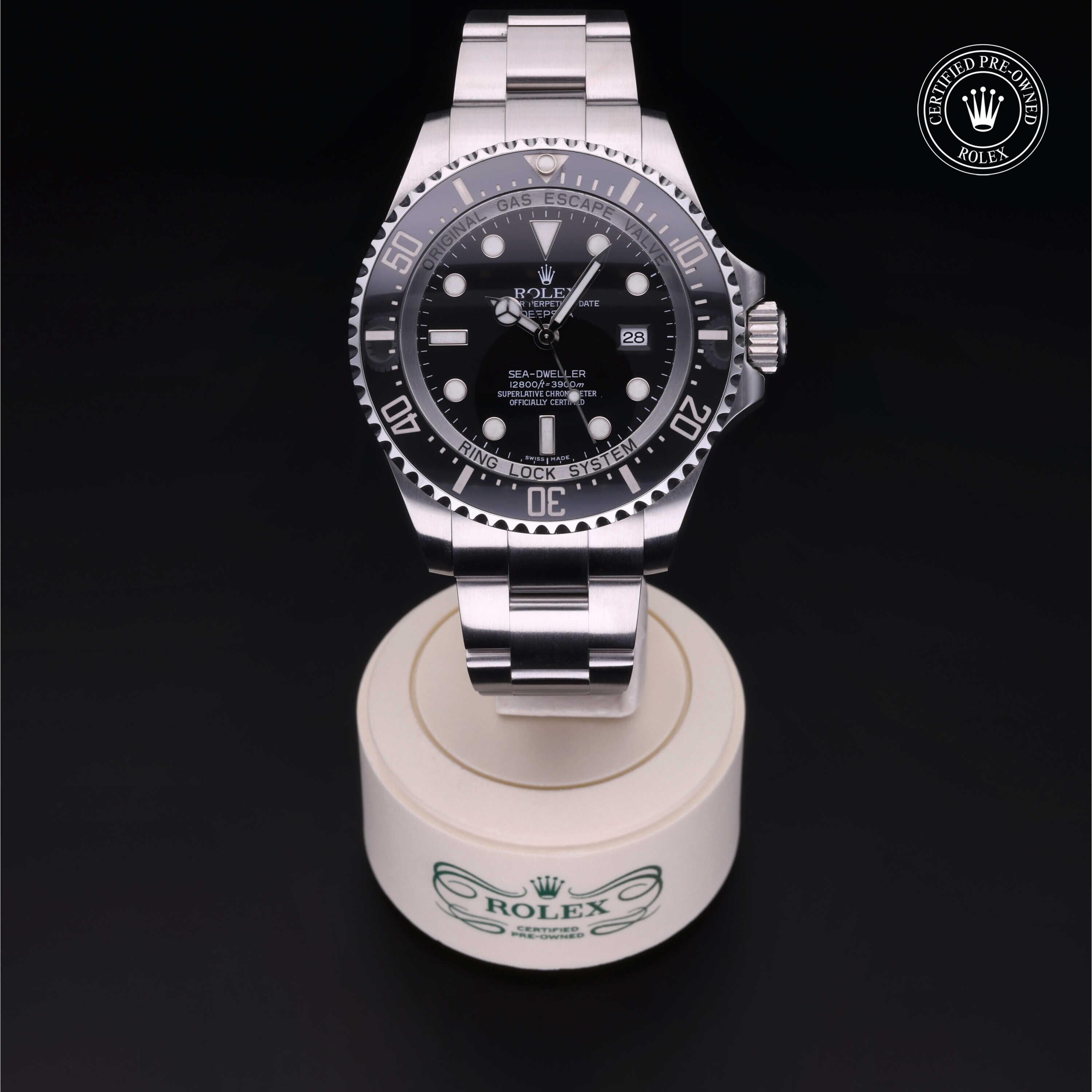 Rolex CPO Sea-Dweller M116660 front on white background