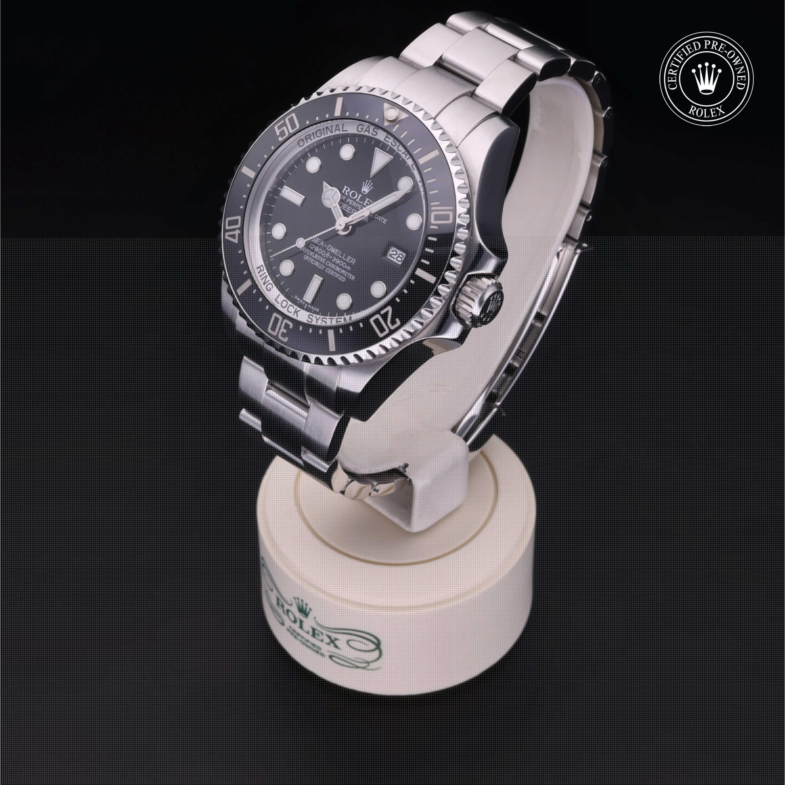 Rolex CPO Sea-Dweller M116660 front on white background