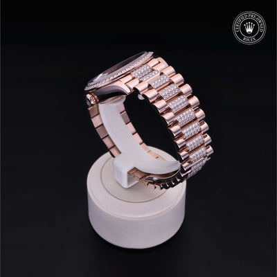 Rolex Certified Pre-owned Day-date M128345RBR-0041 front on black background