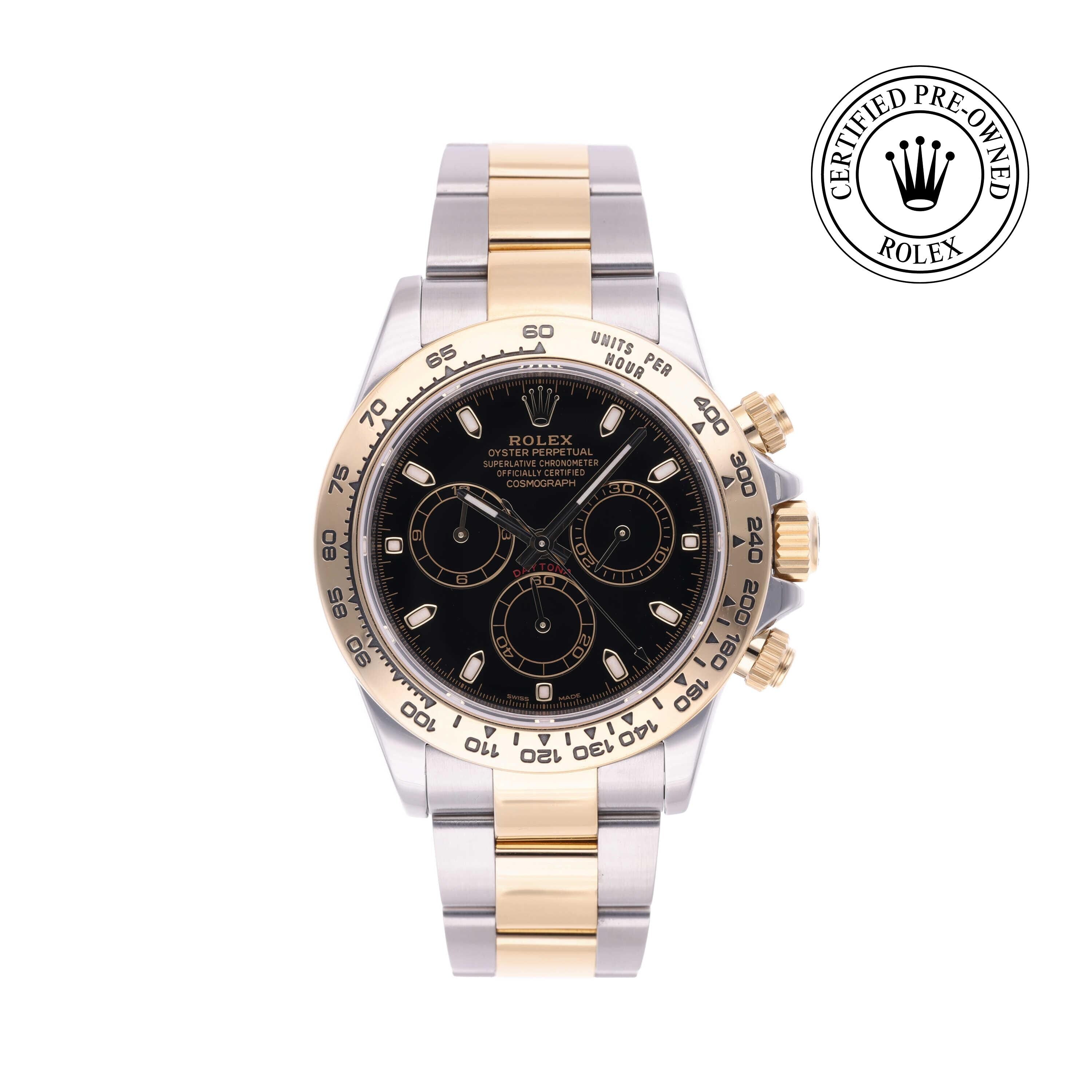 Rolex Certified Pre-owned Daytona M116503-0004 front on white background