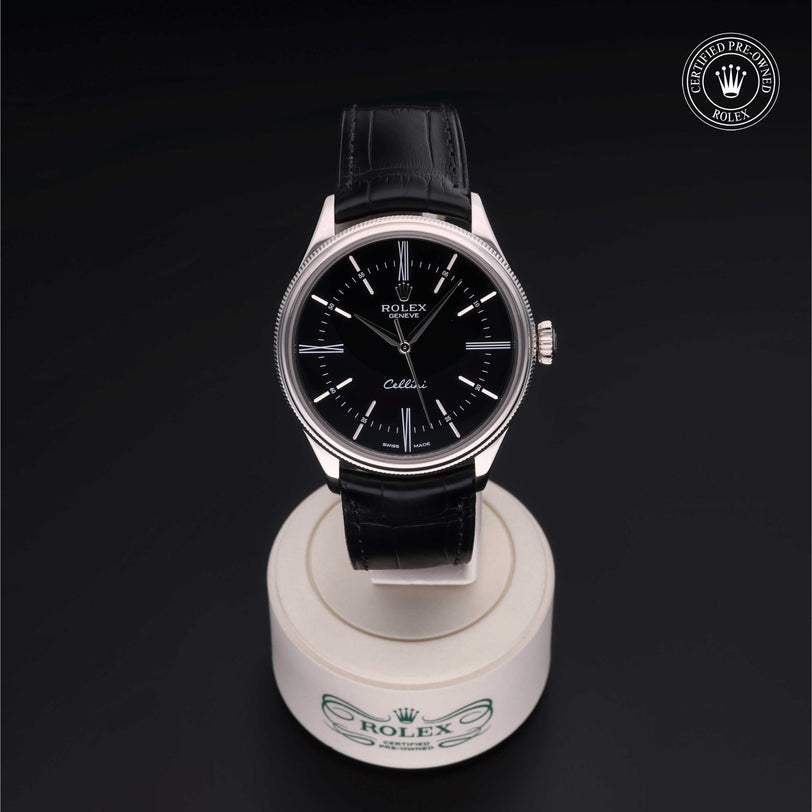 Rolex CPO Cellini M50509 front on white background