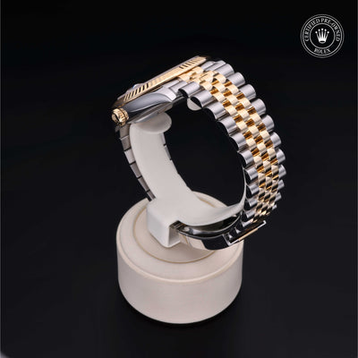 Rolex Certified Pre-owned Datejust M126333-0006 front on black background