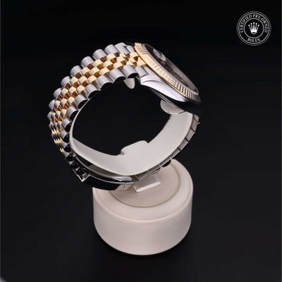 Rolex Certified Pre-owned Datejust M126333-0006 front on black background