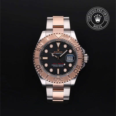 Rolex Certified Pre-owned Yacht-Master M126621-0002 front on black background