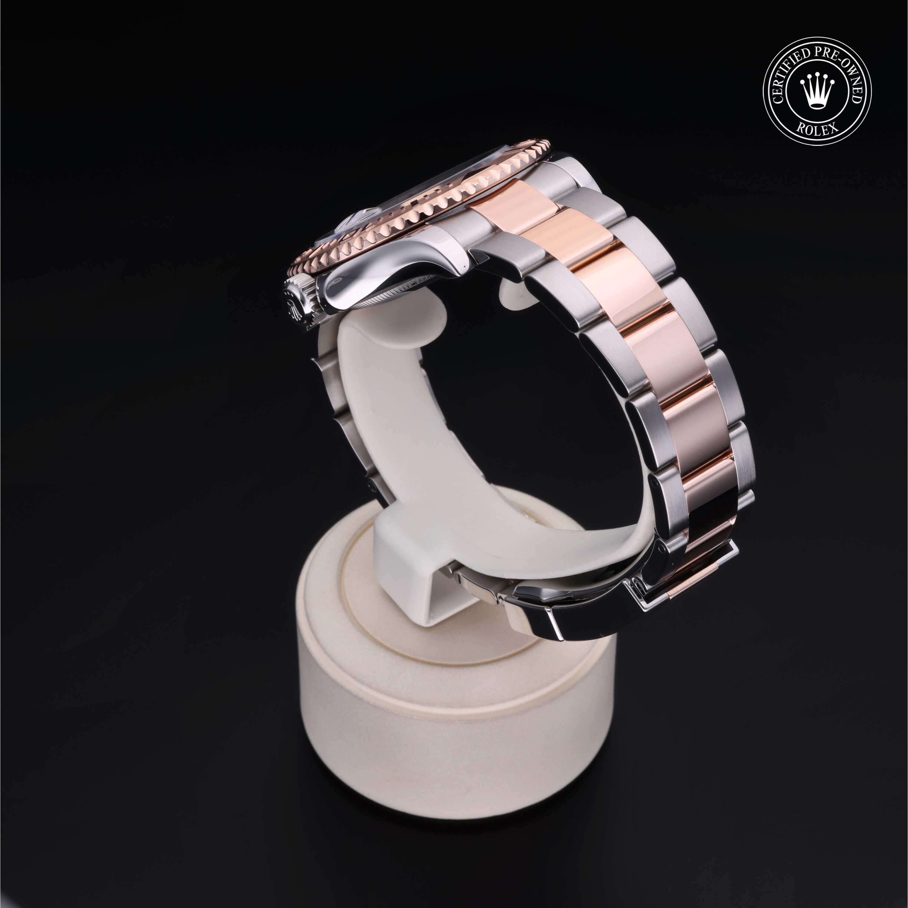 Rolex Certified Pre-owned Yacht-Master M126621-0002 front on black background