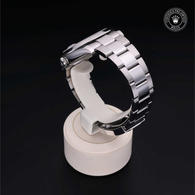 Rolex Certified Pre-owned Datejust M126300-0021 front on black background