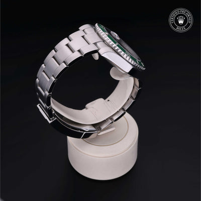 Rolex CPO Submariner M116610LV front on white background
