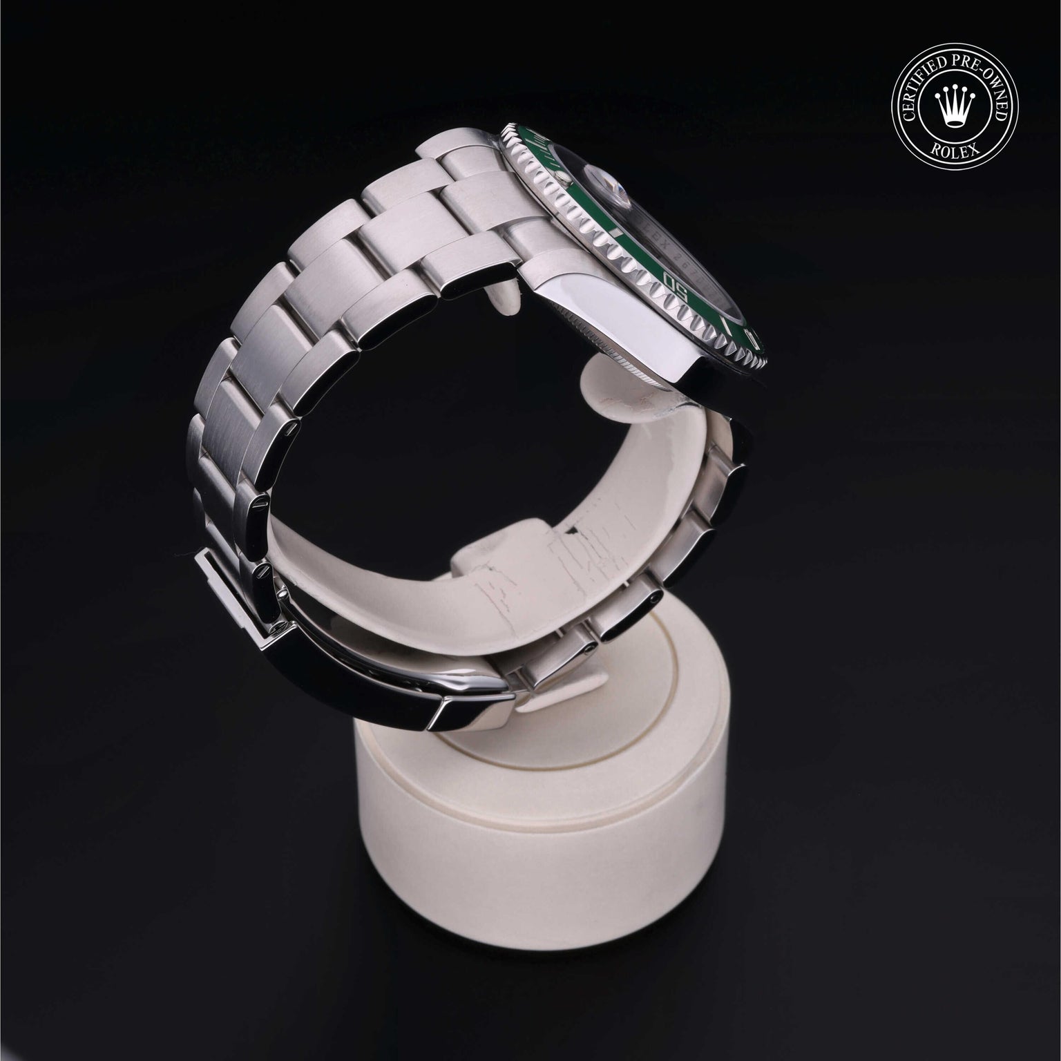 Rolex CPO Submariner M116610LV front on white background