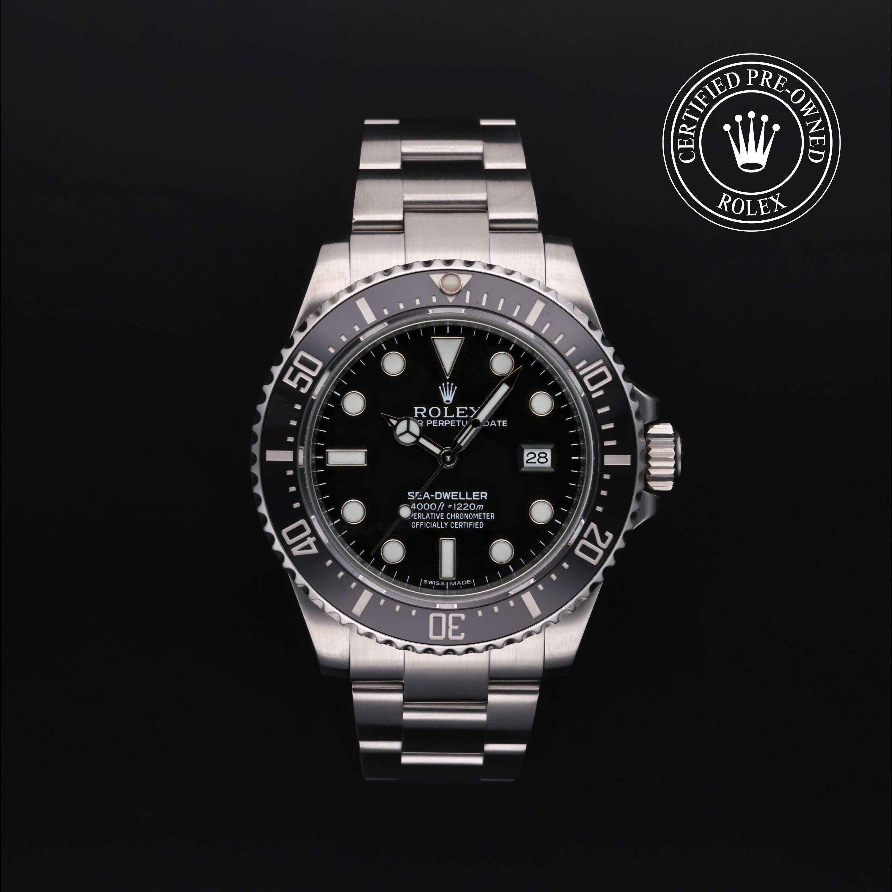 Rolex CPO Sea-Dweller M116600 front on white background