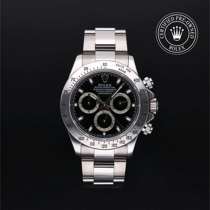 Rolex CPO Daytona M116520 front on white background