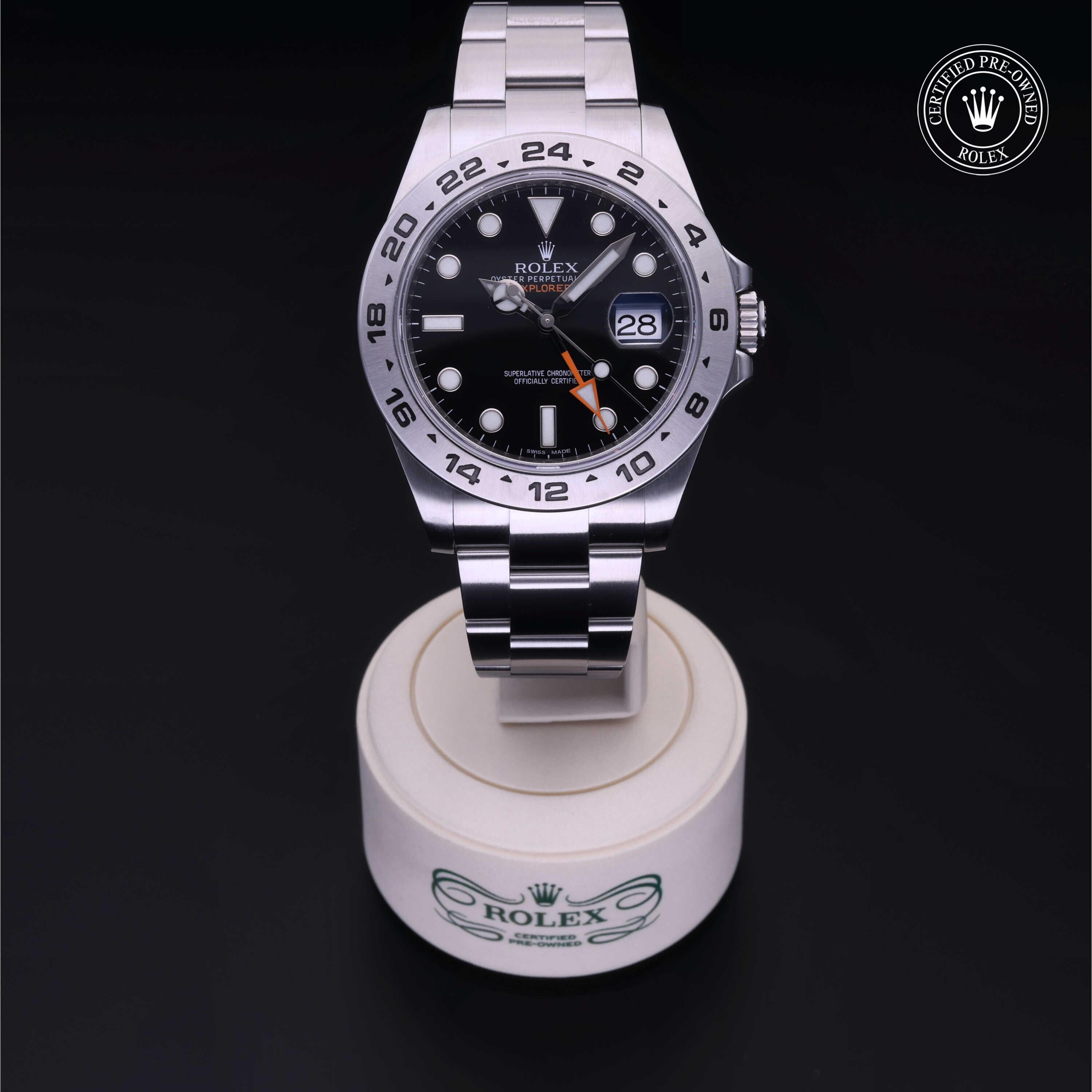 Rolex CPO Explorer M216570 front on white background