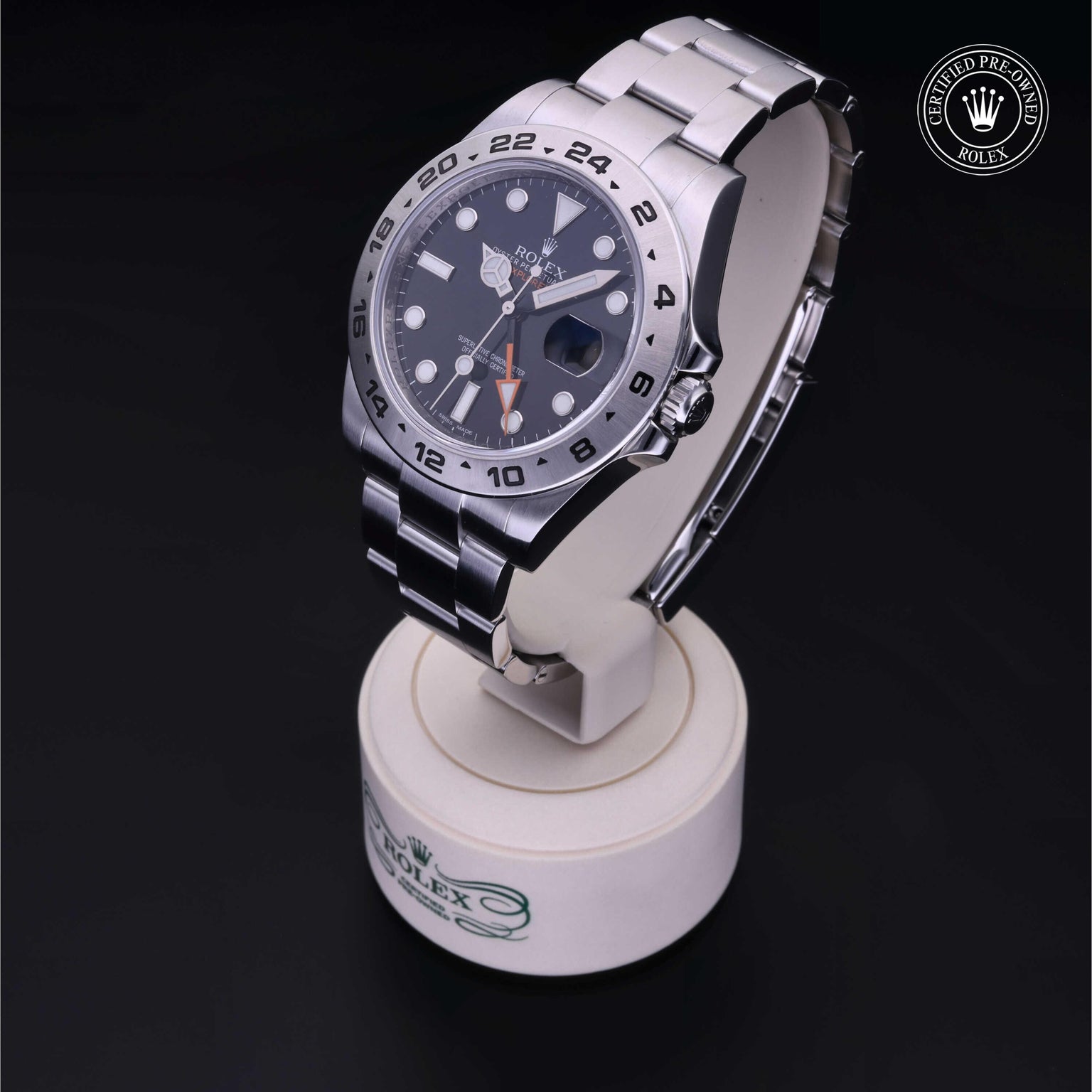 Rolex CPO Explorer M216570 front on white background