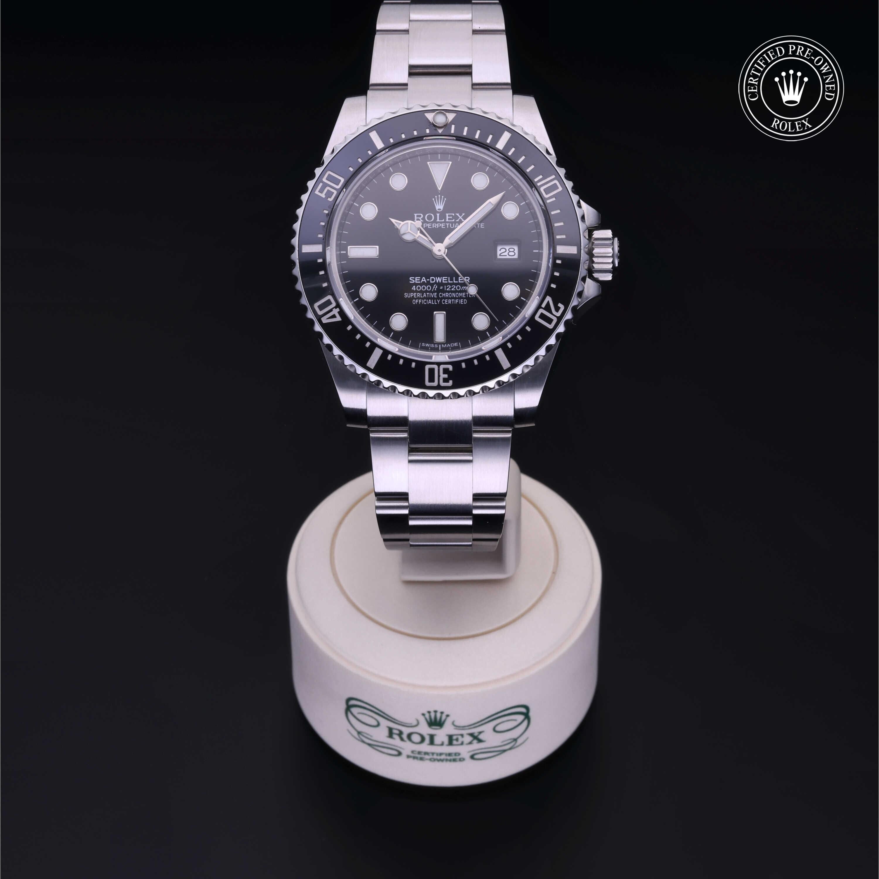 Rolex CPO Sea-Dweller M116600 front on white background
